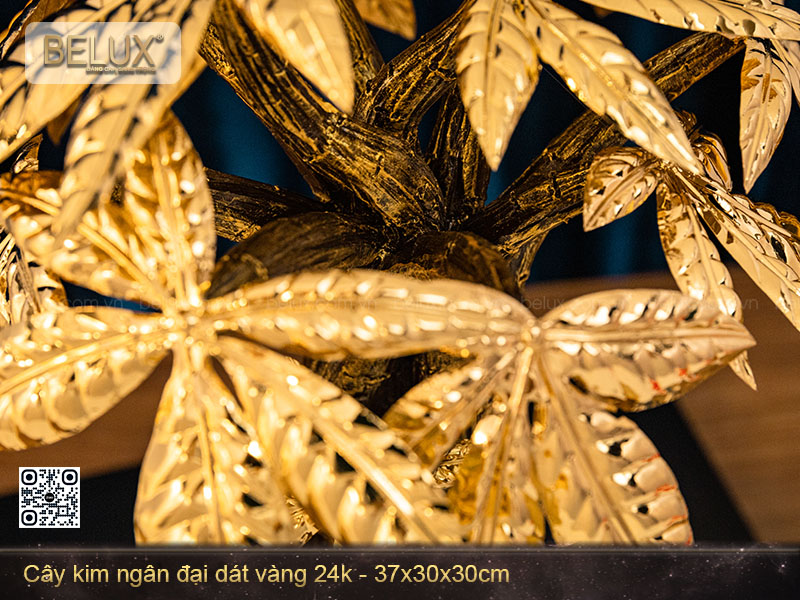 Chậu kim ngân dát vàng 24k cỡ to